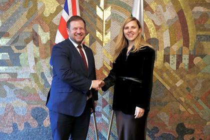 Minister Velislava Petrova Holds Meeting with Stephen Doughty, Minister of State for Europe, North America and Overseas Territories of the United Kingdom of Great Britain and Northern Ireland 